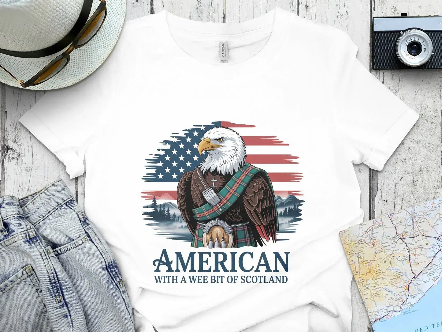 American With A Wee Bit Of Scotland T-Shirt