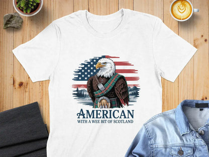 American With A Wee Bit of Scotland graphic t-shirt product