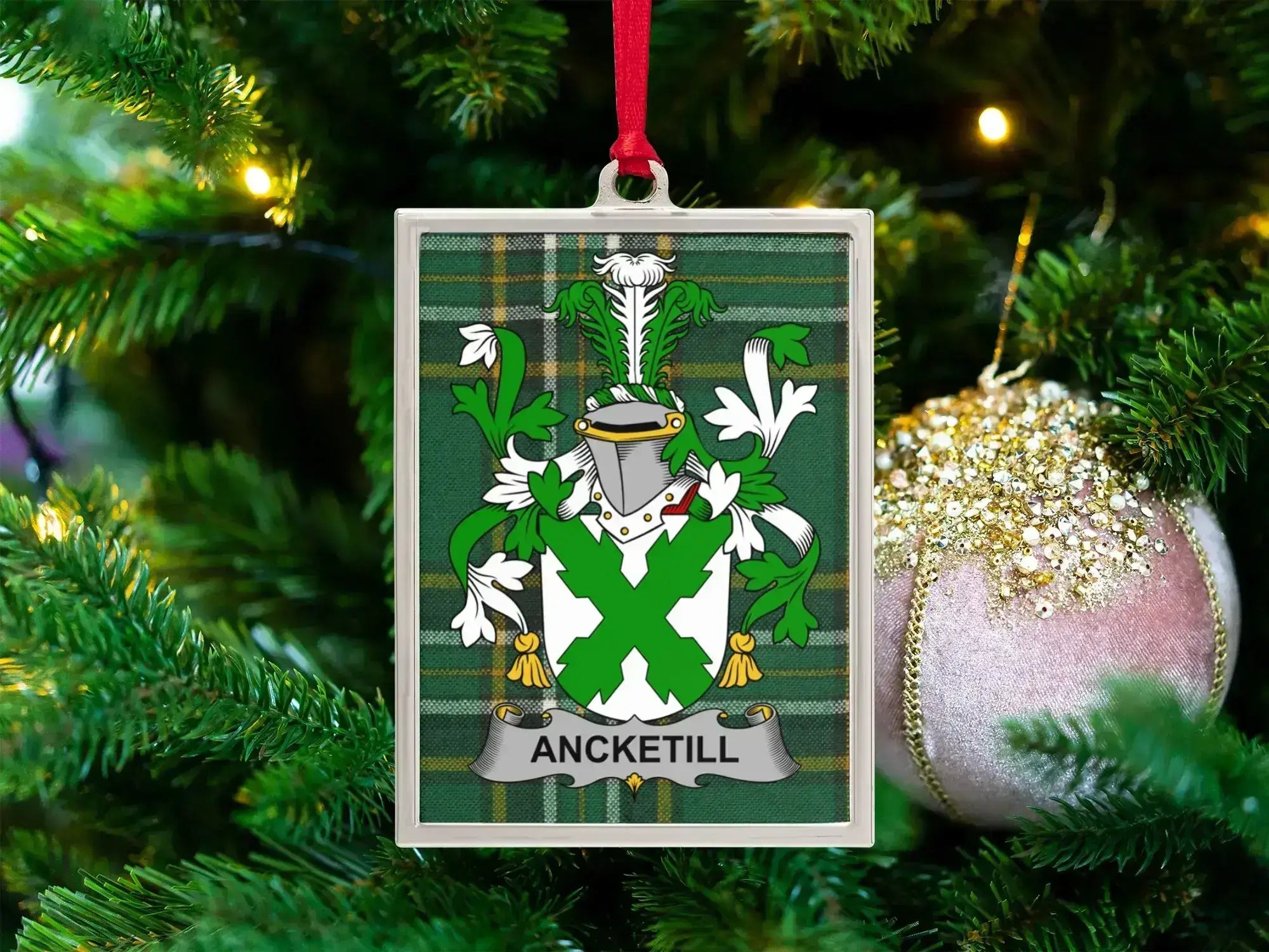 Anketill Family Crest Christmas Tree Ornament product