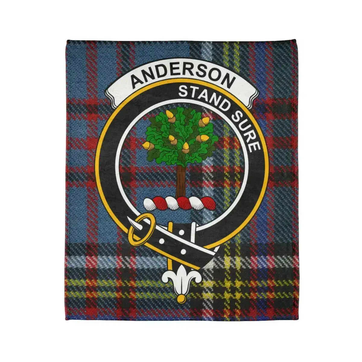 Anderson Stand Sure Crest Plaid Design Blanket