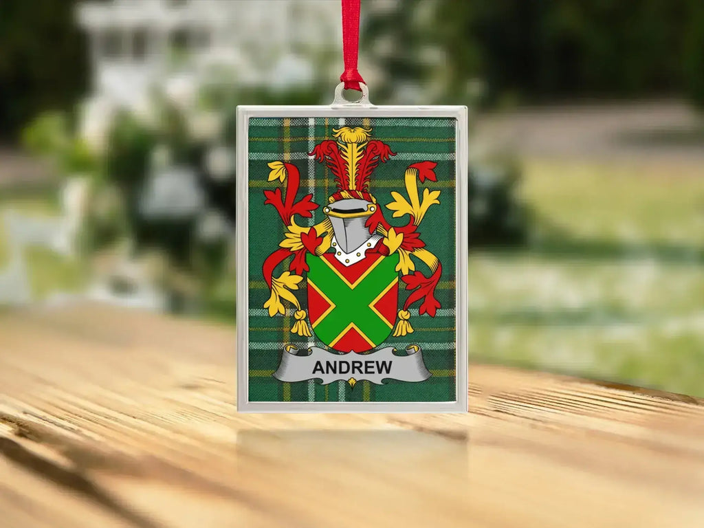 Vintage Family Crest Personalized Ornament product