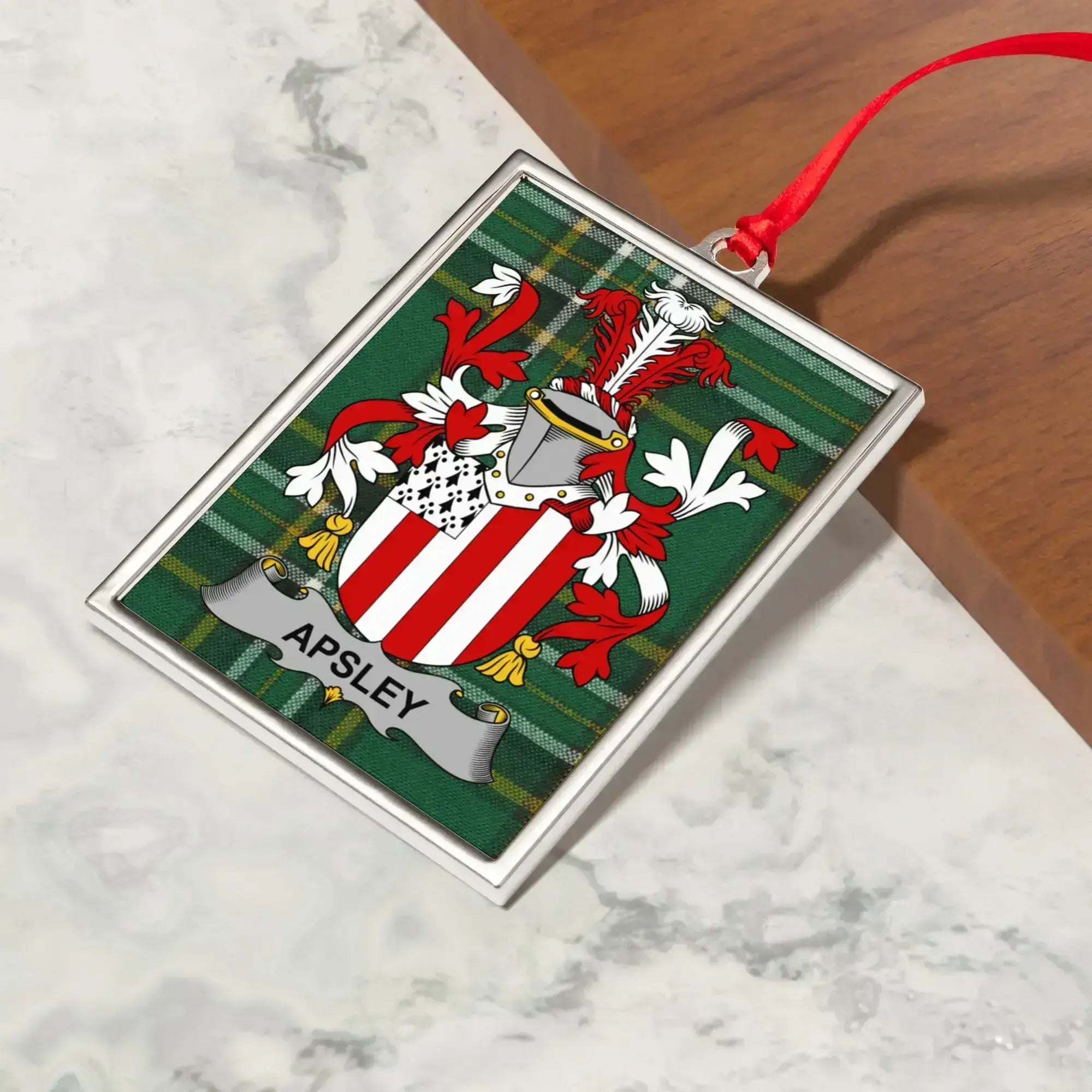 Custom Apsley Family Crest Rectangular Ornament product