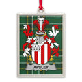 Apsley Family Crest Plaid Design Ornament product