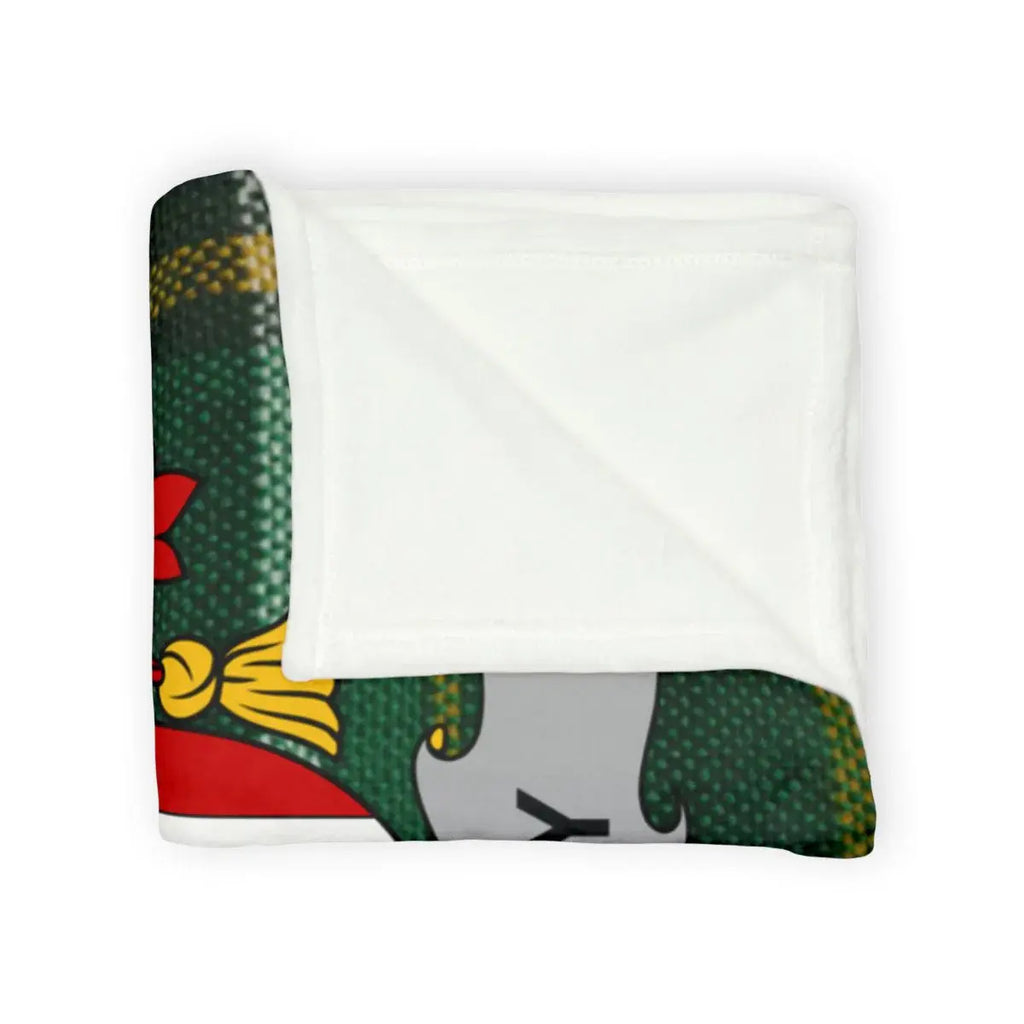 Cozy Cartoon Elephant and Birds Soft Baby Blanket