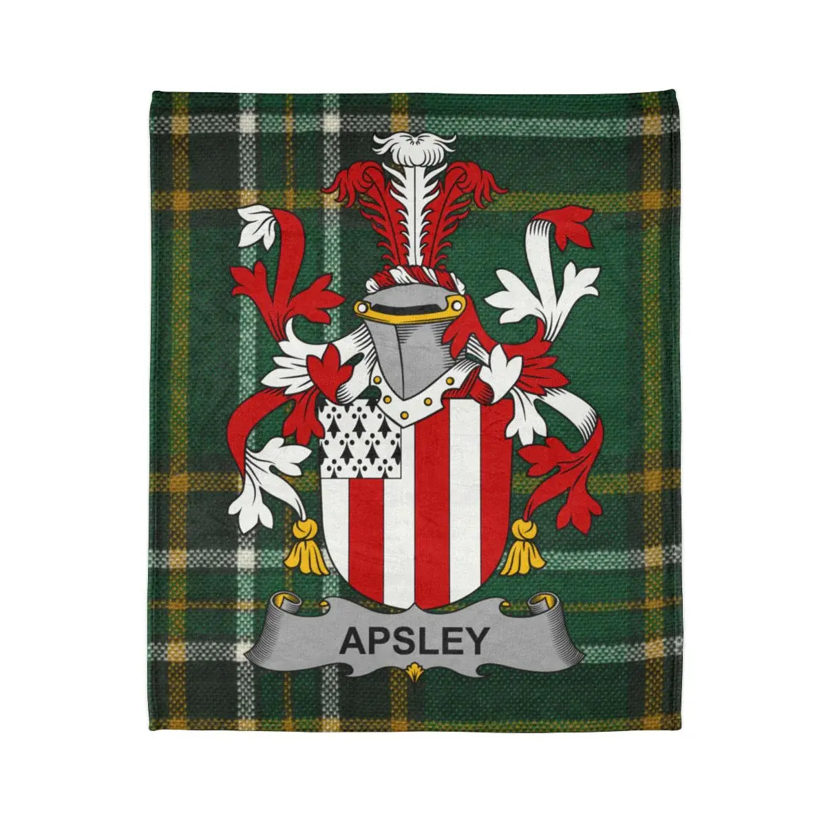 Apsley Family Crest and Tartan Blanket Decor