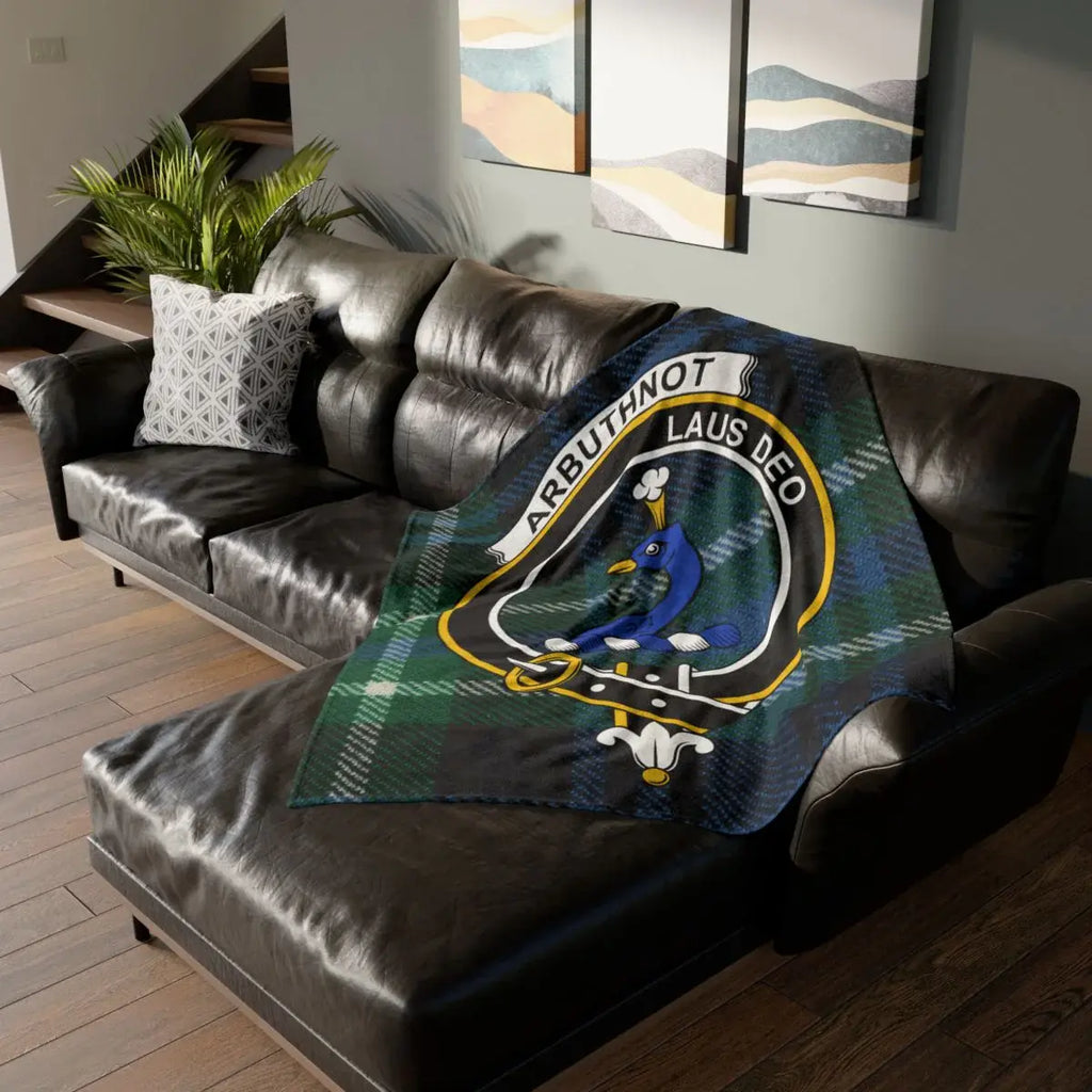 Arbuthnot Laus Deo Clan Crest Blanket
