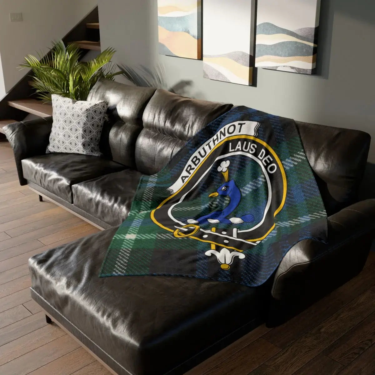 Arbuthnot Laus Deo Clan Crest Blanket