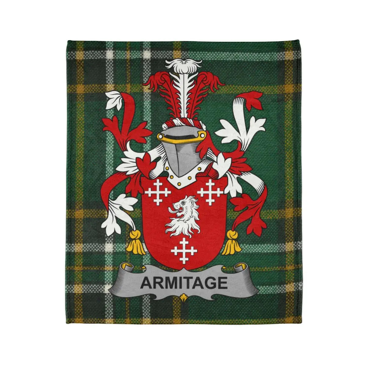 Armitage Family Tartan Crest Shield Blanket Product
