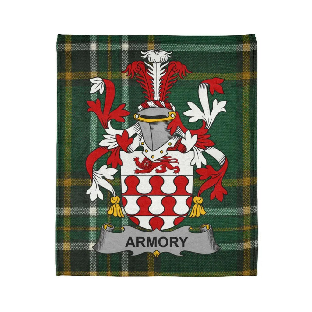 Armory Tartan Plaid Crest Decorative Blanket