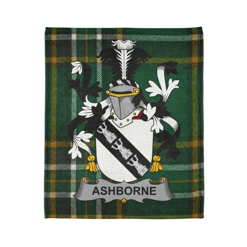 Ashborne Family Crest Tartan Blanket Design