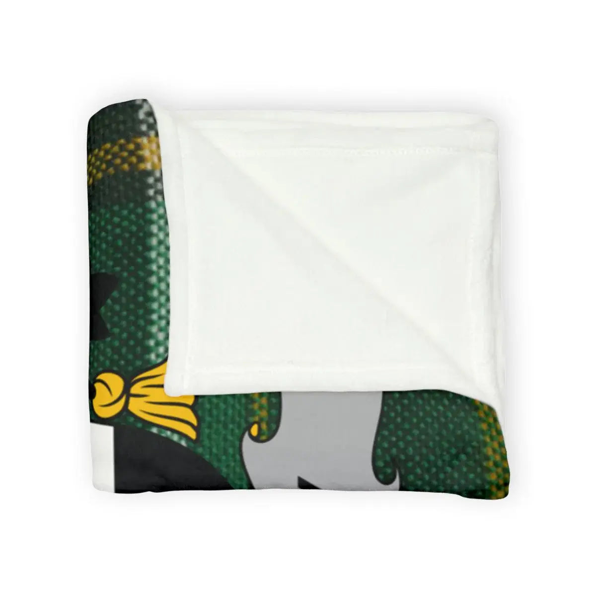 Cozy Green and Black Patterned Throw Blanket