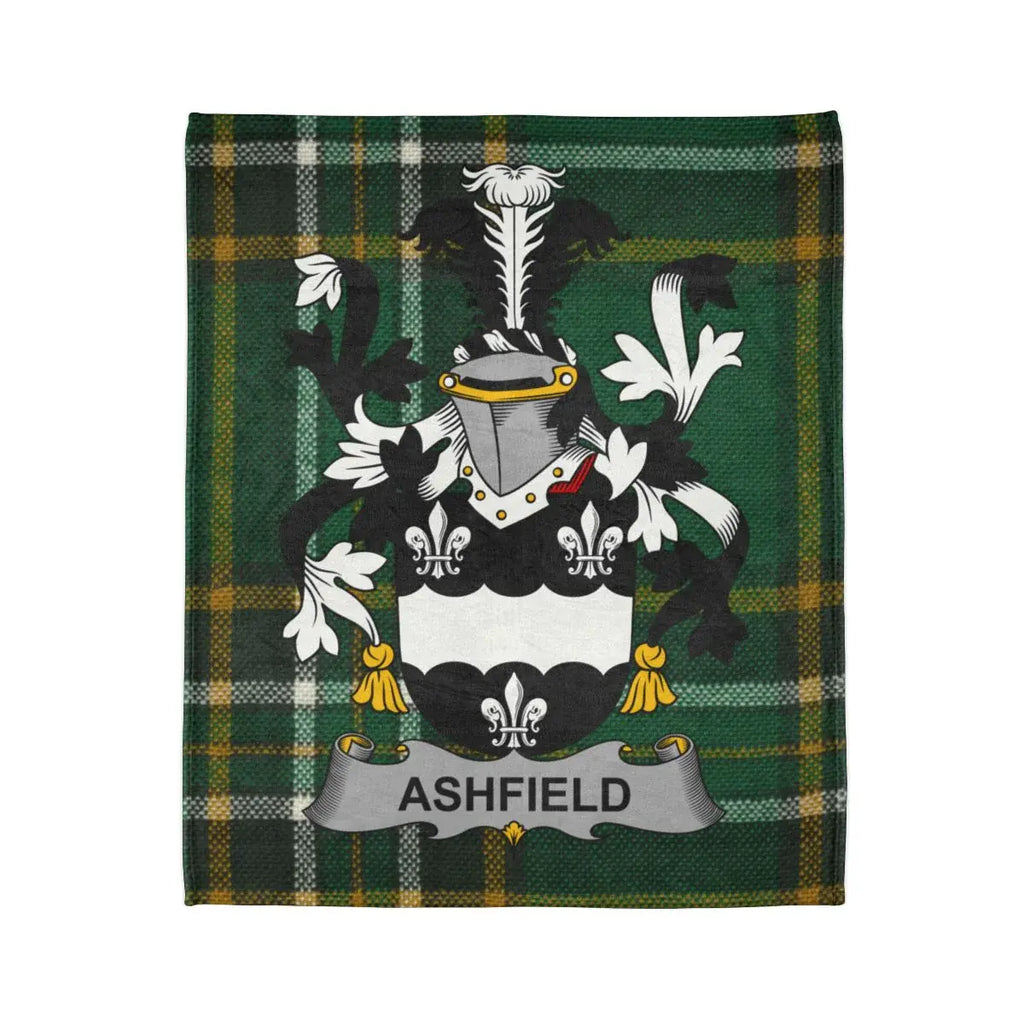 Ashfield Family Scottish Tartan Clan Crest Blanket