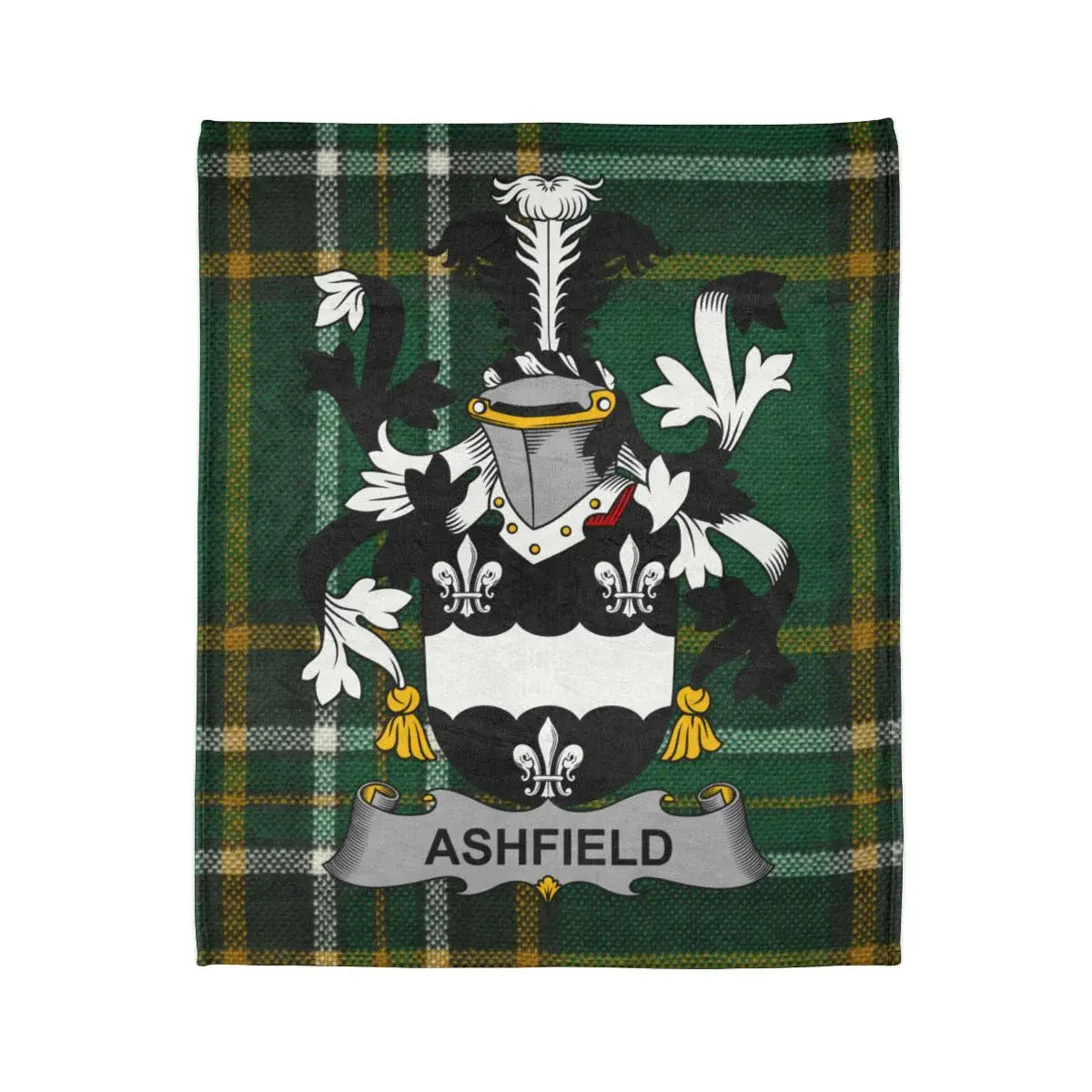 Ashfield Family Scottish Tartan Clan Crest Blanket