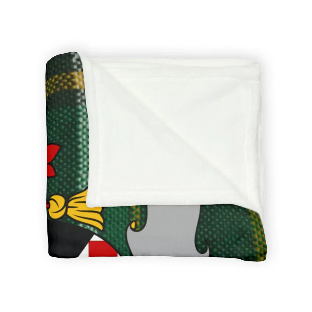 Cozy Christmas Themed Green Red Timeless Comfort Blanket