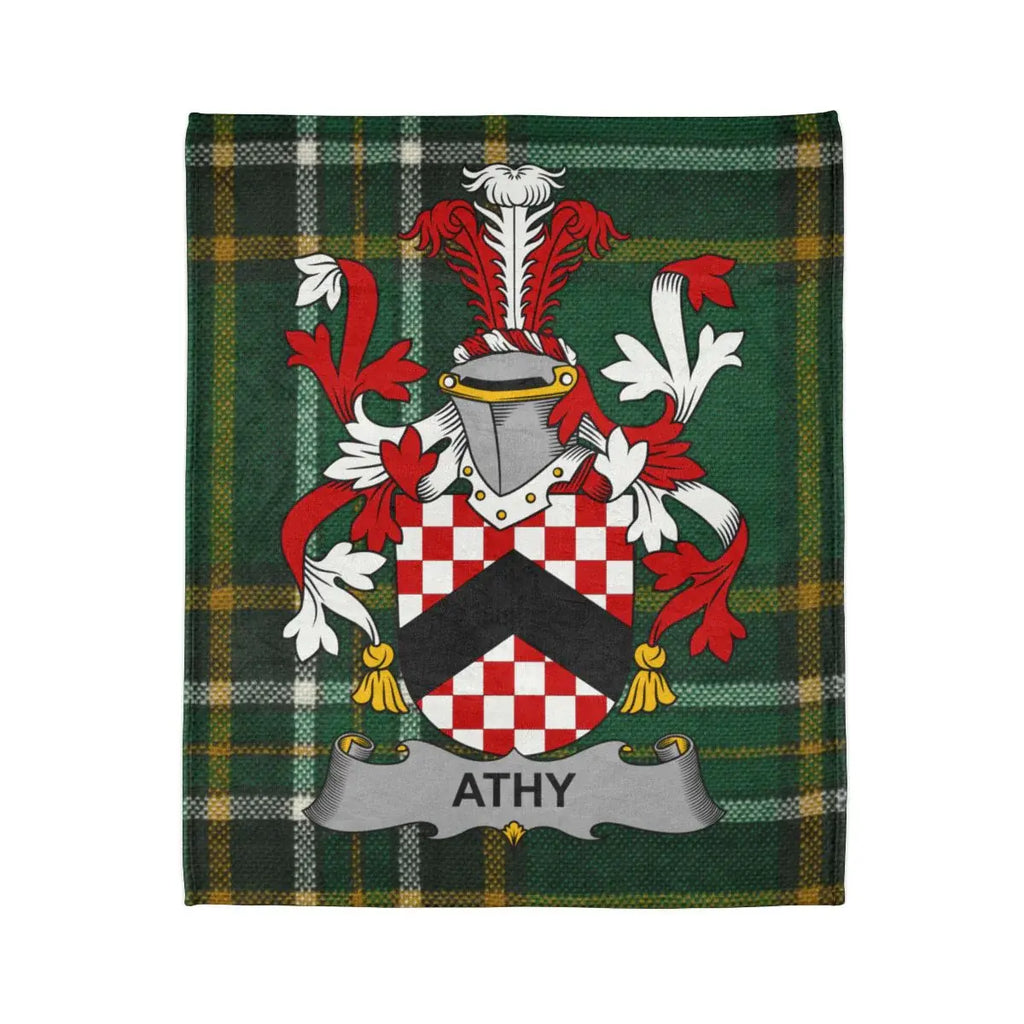 Noble Family Crested Plaid Design Blanket