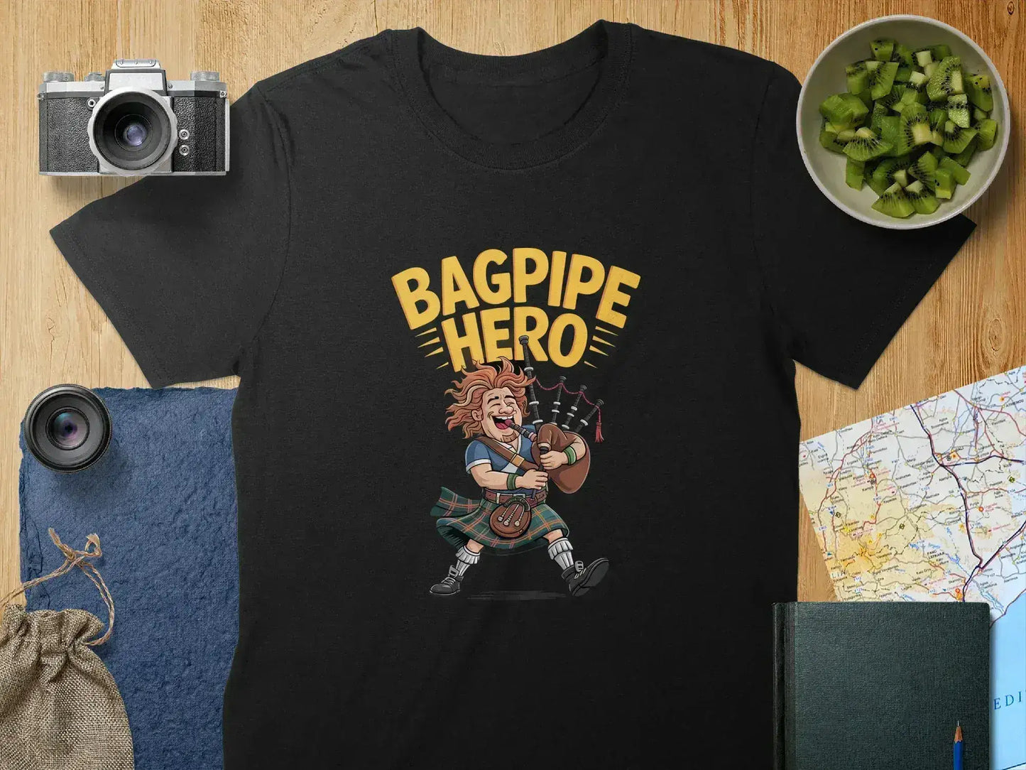 Bagpipe Hero Graphic Tee Fun Music Lovers T-shirt product