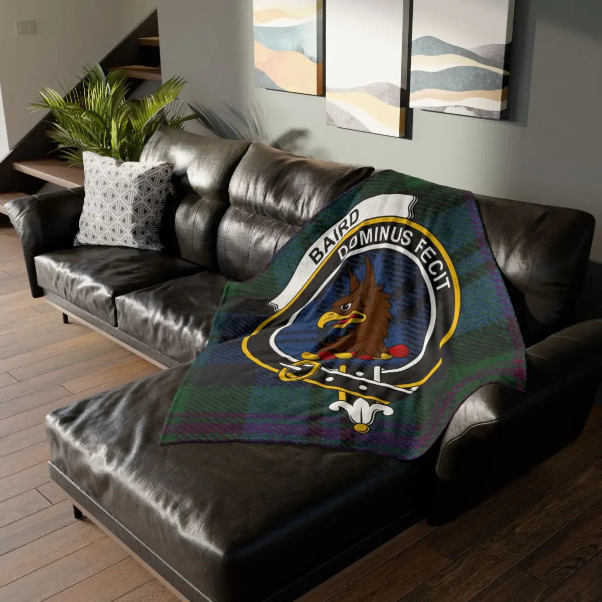 Family Crest Throw Blanket for Cozy Home Decor