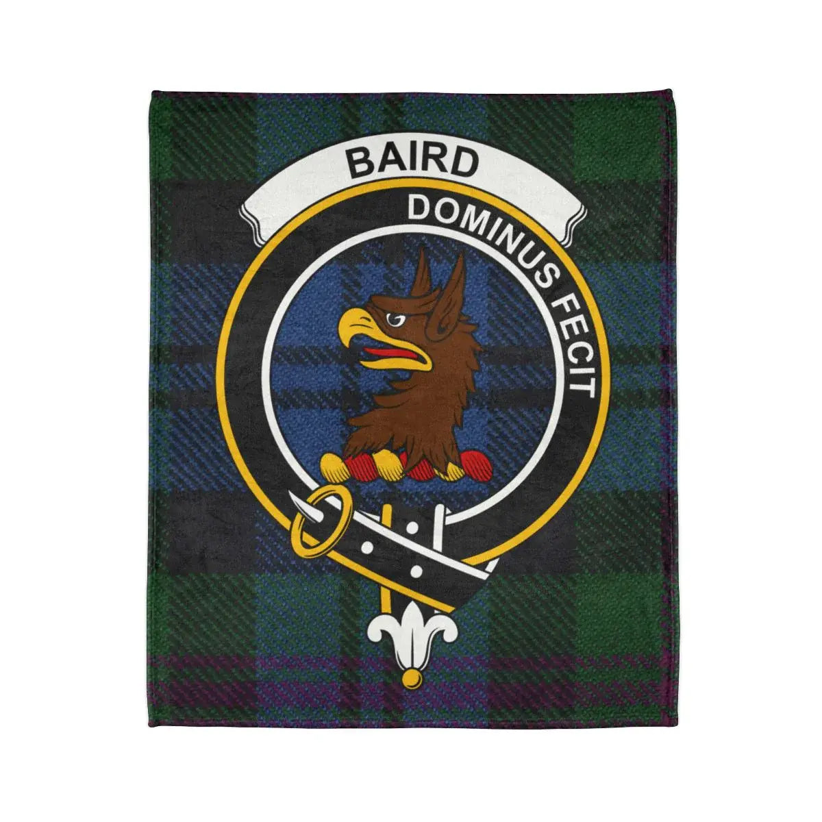 Baird Dominus Fecit Tartan Plaid Fleece Blanket