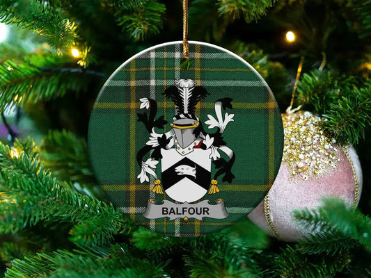 Balfour Family Crest Round Christmas Ornament product