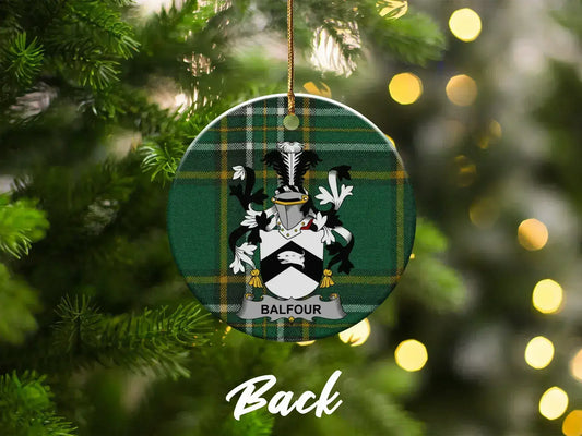 Personalized Balfour Family Crest Christmas Ornament product