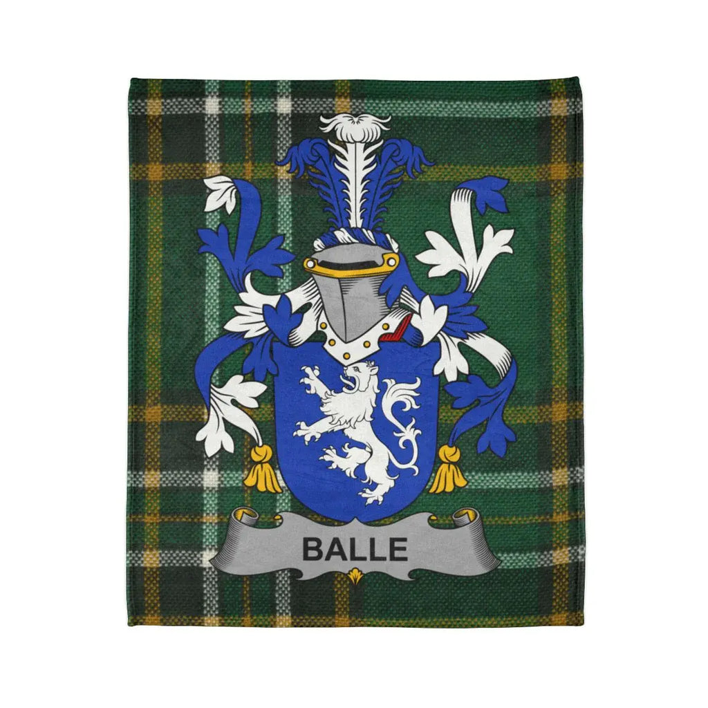 Balle Family Crest Green Tartan Blanket product
