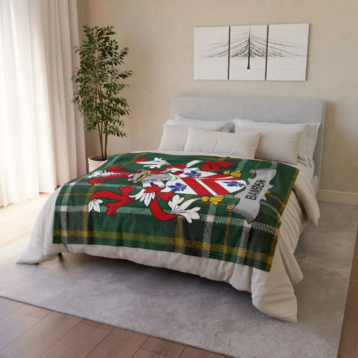 Custom Family Crest Cozy Blanket for Home Decor