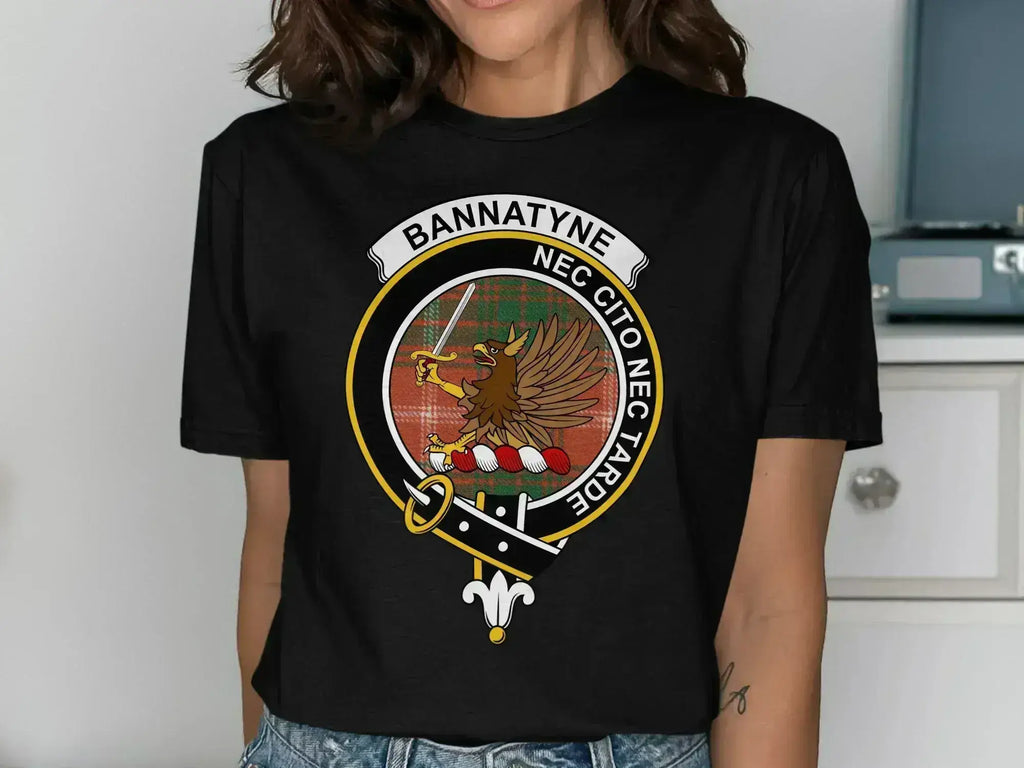 Bannatyne Nec Cito Nec Tardo Badge Black Shirt product type