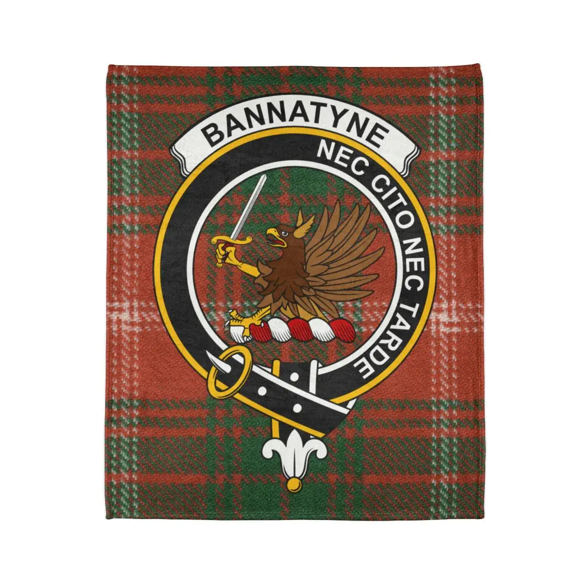 Bannatyne Clan Tartan Design Scottish Heritage Blanket