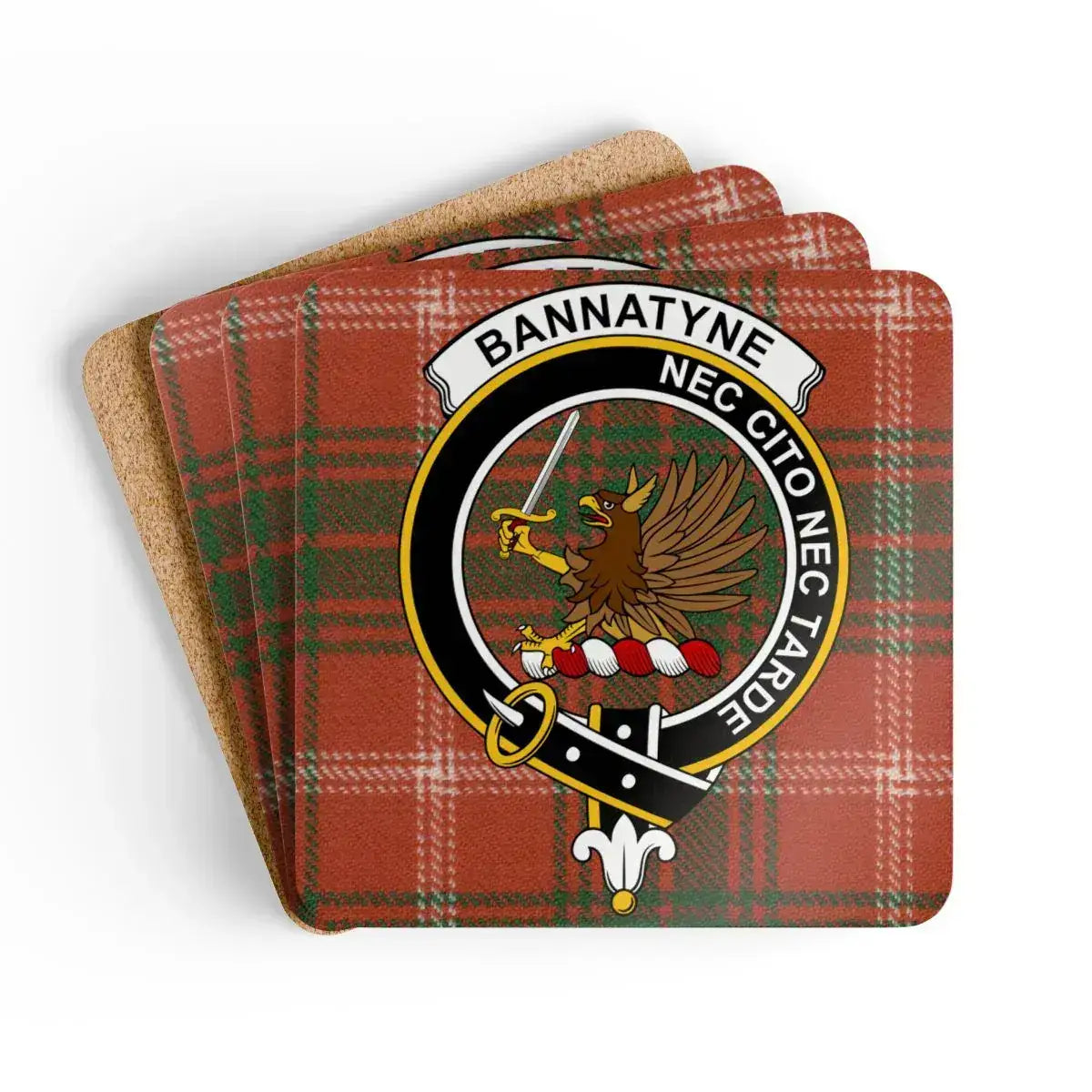 Bannatyne Nec Cito Nec Tarde Clan Crest Coaster product