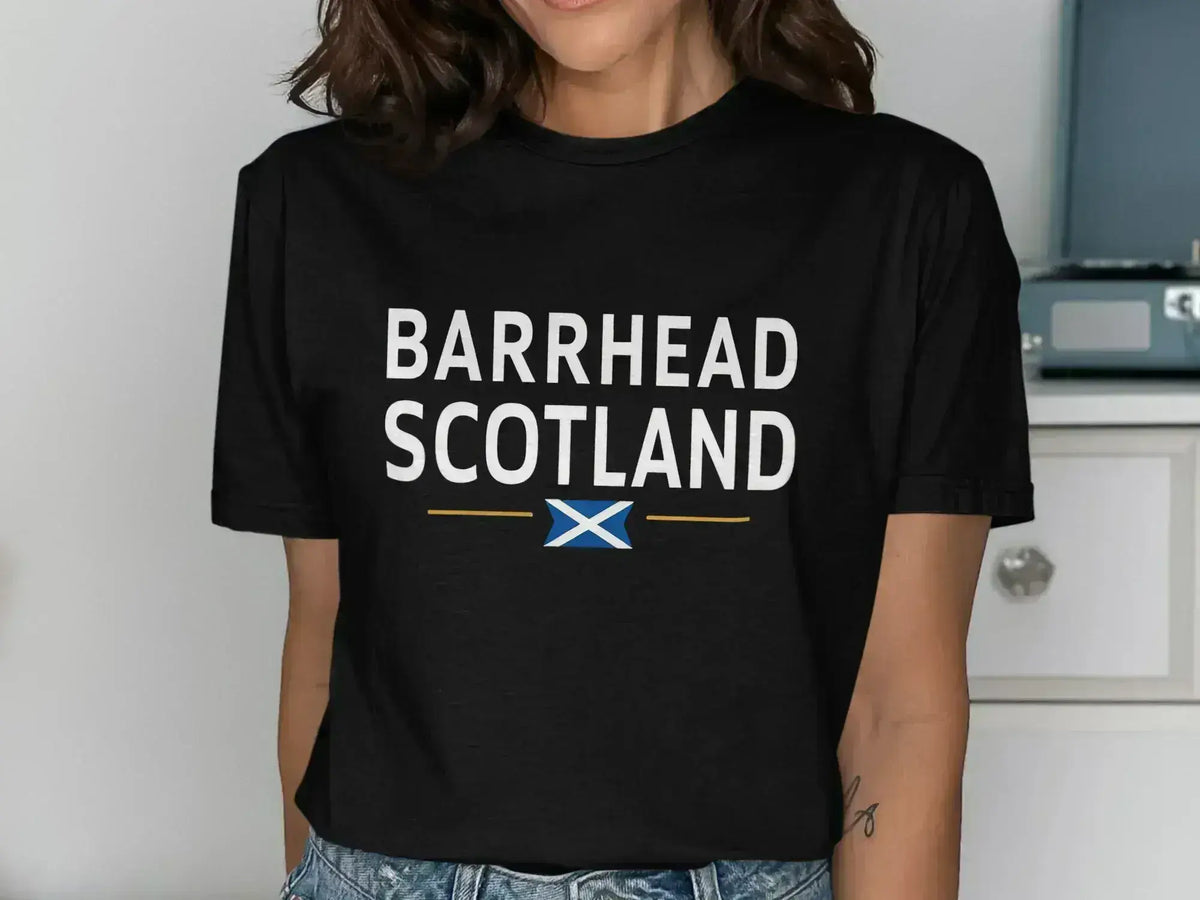Barrhead Scotland Flag Graphic Tee Shirt