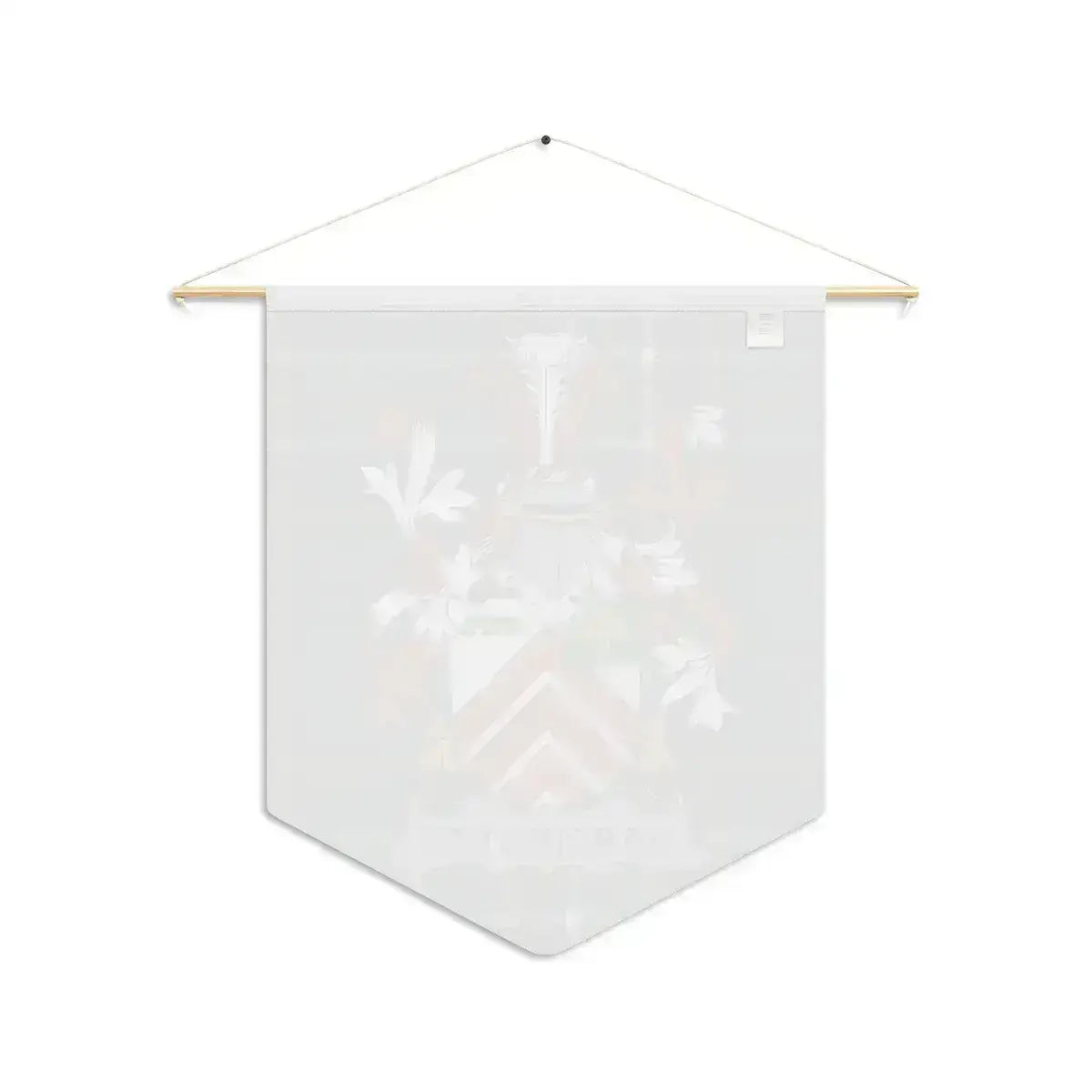 Barrington Irish family crest wall pennant — crest and tartan detail