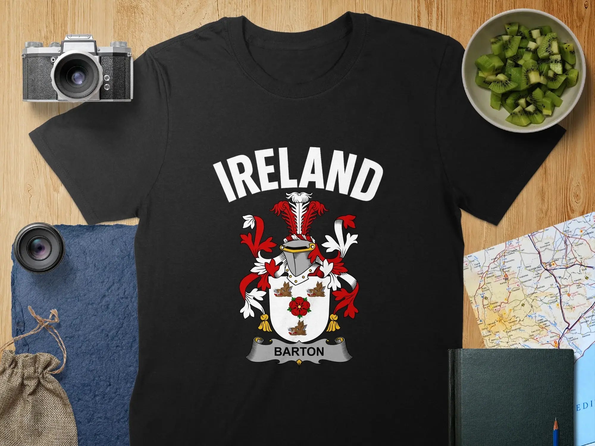 Ireland Barton Family Crest T-Shirt for Patriotic Wear