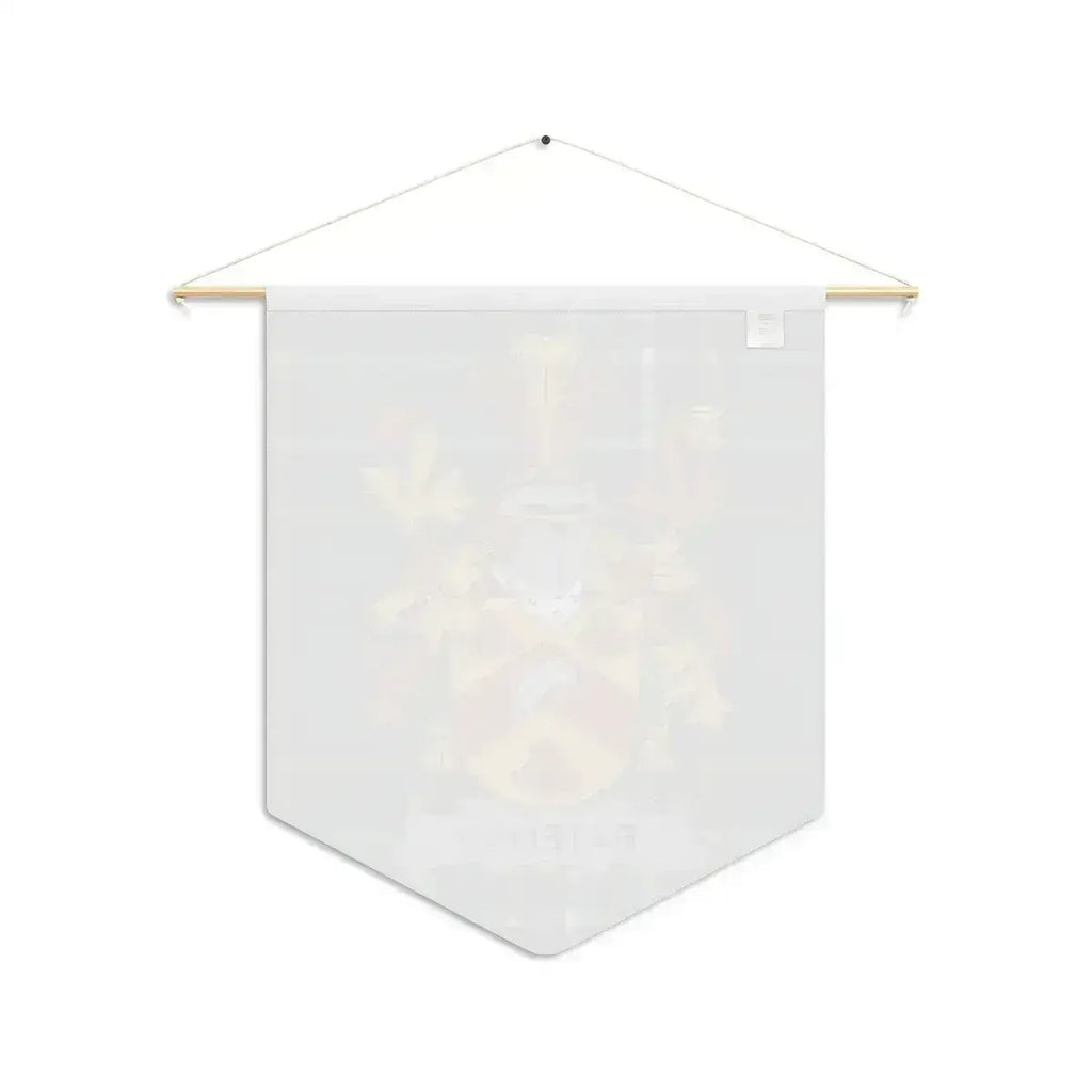 Bateman Irish family crest wall pennant — crest and tartan detail