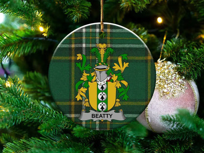 Green Family Crest Holiday Ornament product type