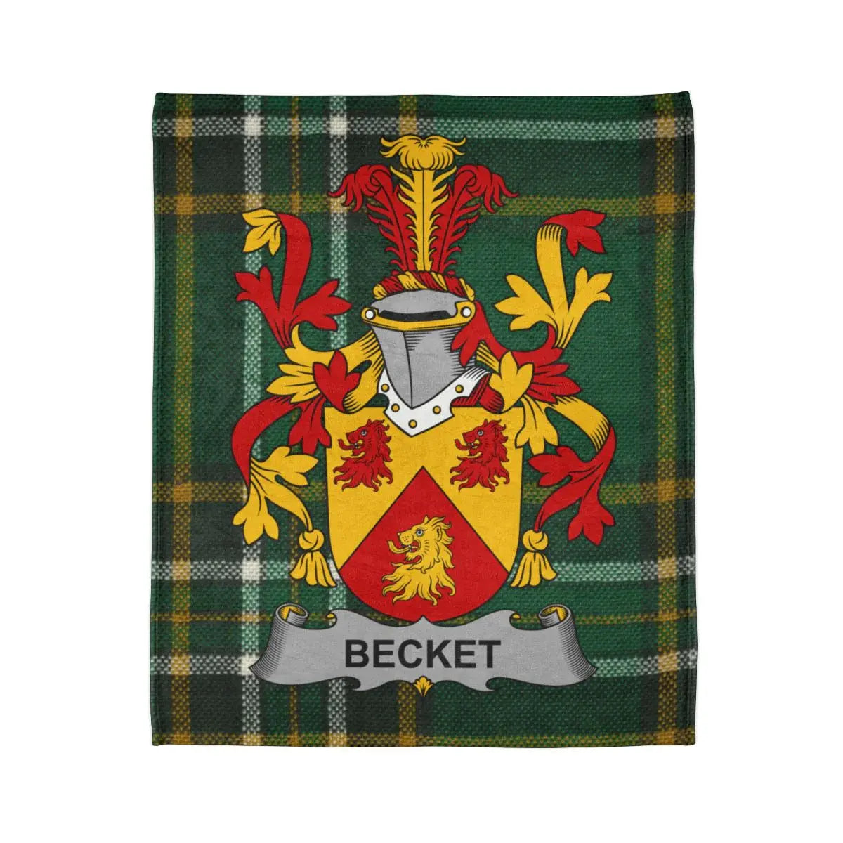 Personalized Becket Family Crest Tartan Blanket