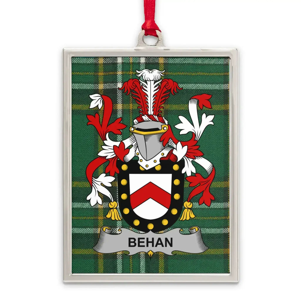 Behan Family Crest Plaid Design Hanging Decoration product