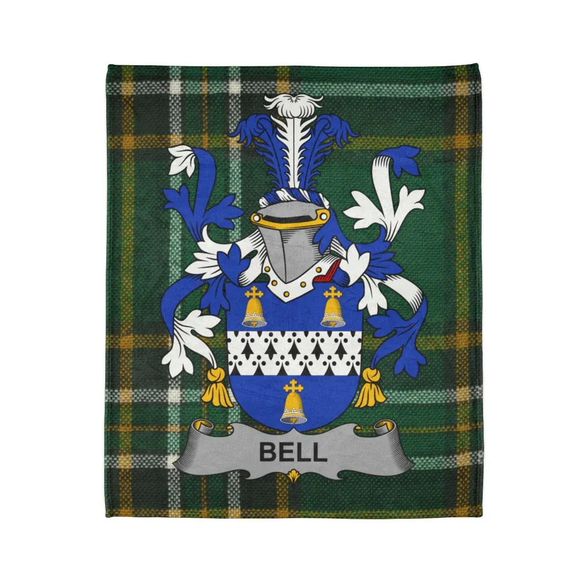 Bell Family Crest Tartan Design Blanket
