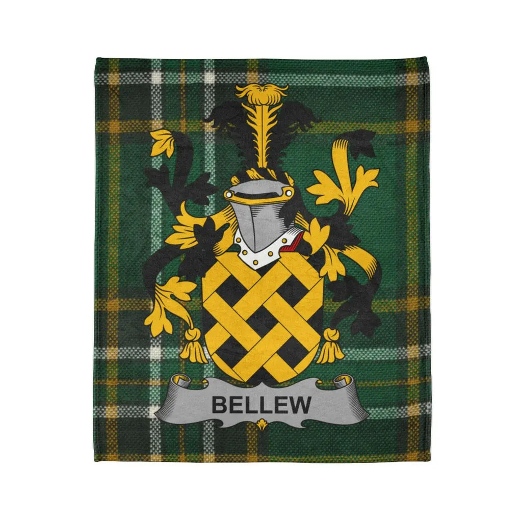 Bellew Family Crest Tartan Plaid Art Blanket