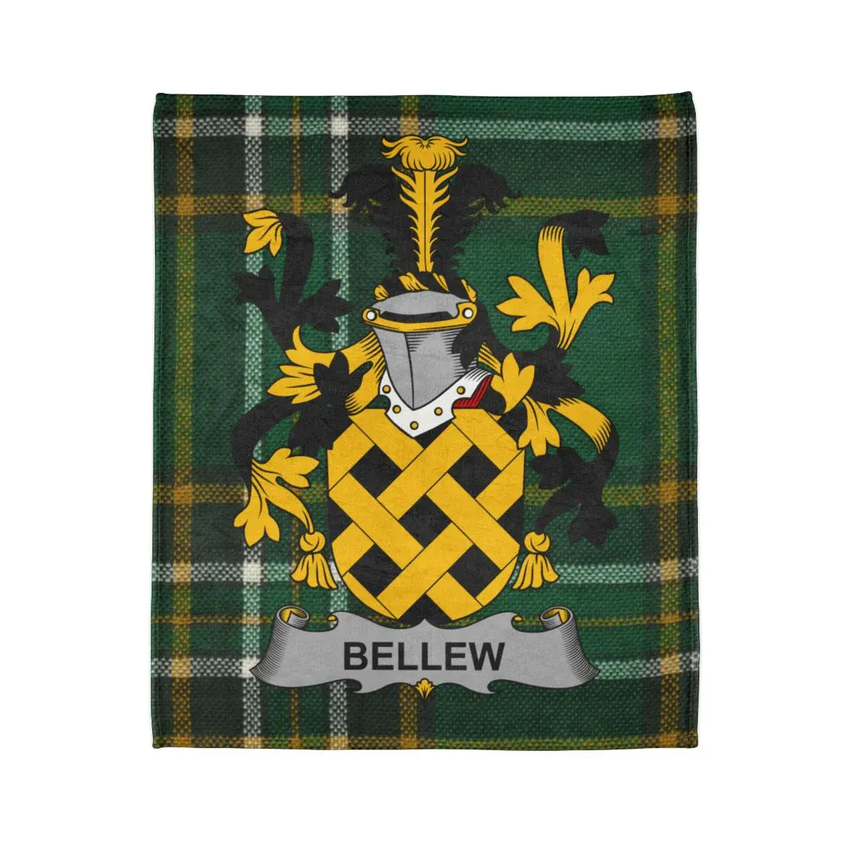 Bellew Family Crest Tartan Plaid Art Blanket