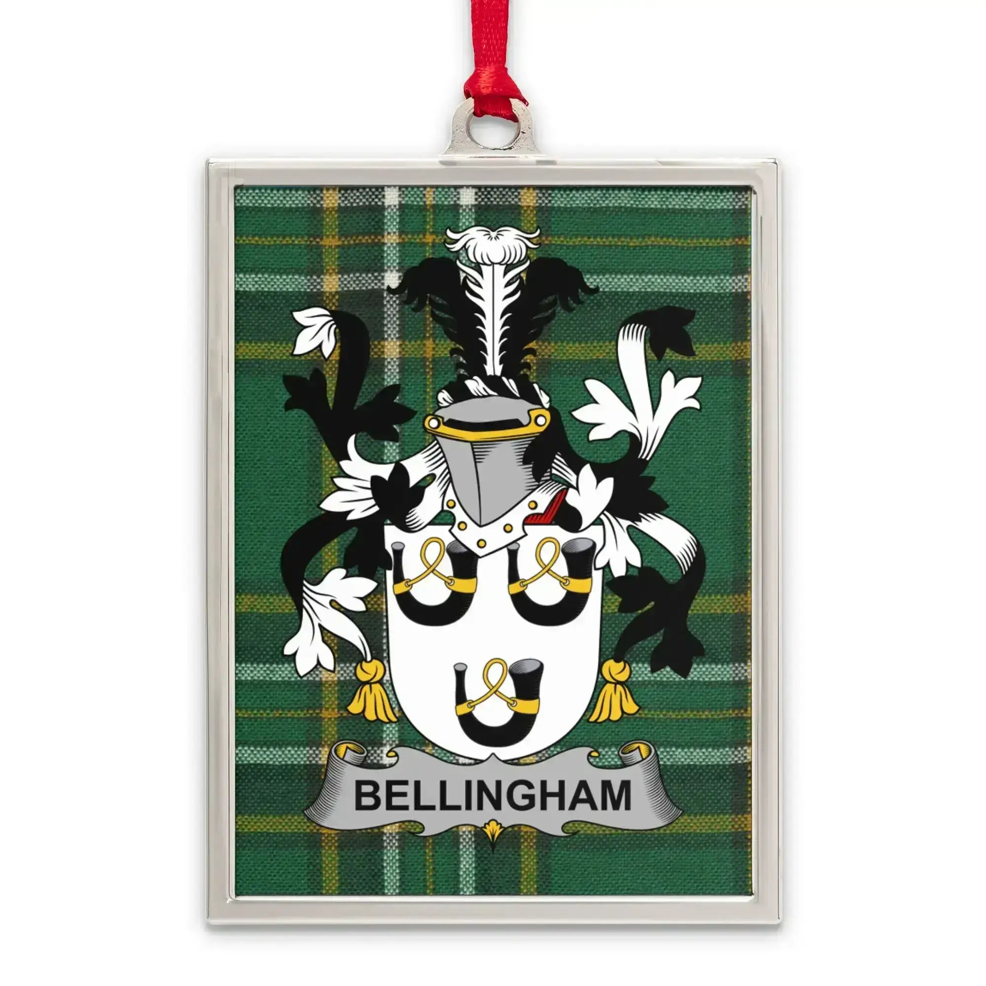 Bellingham Family Crest Plaid Ornament Custom product