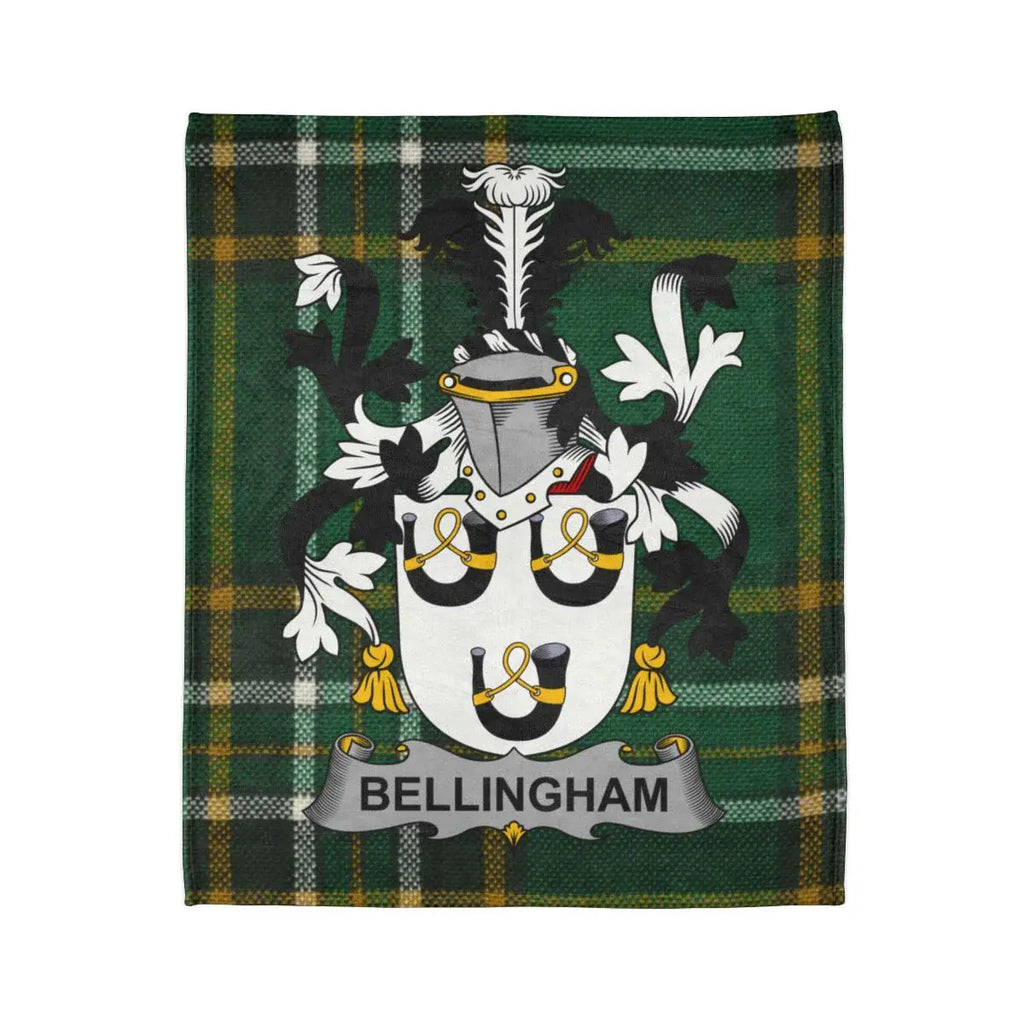 Bellingham Family Crest Plaid Blanket Design