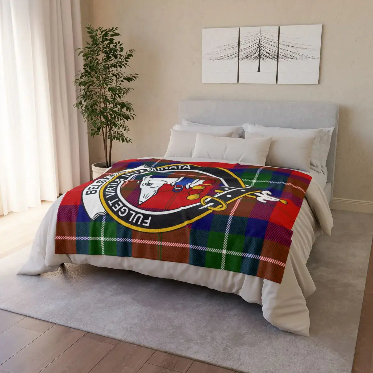Unique vibrant full-size bedspread with vibrant design