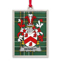 Bennett Coat of Arms Plaid Pattern Rectangular Ornament