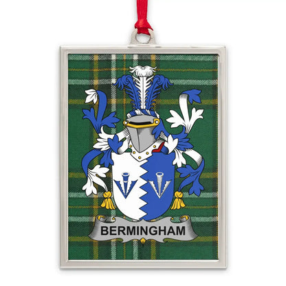 Birmingham Crest with Plaid Background Ornament product type