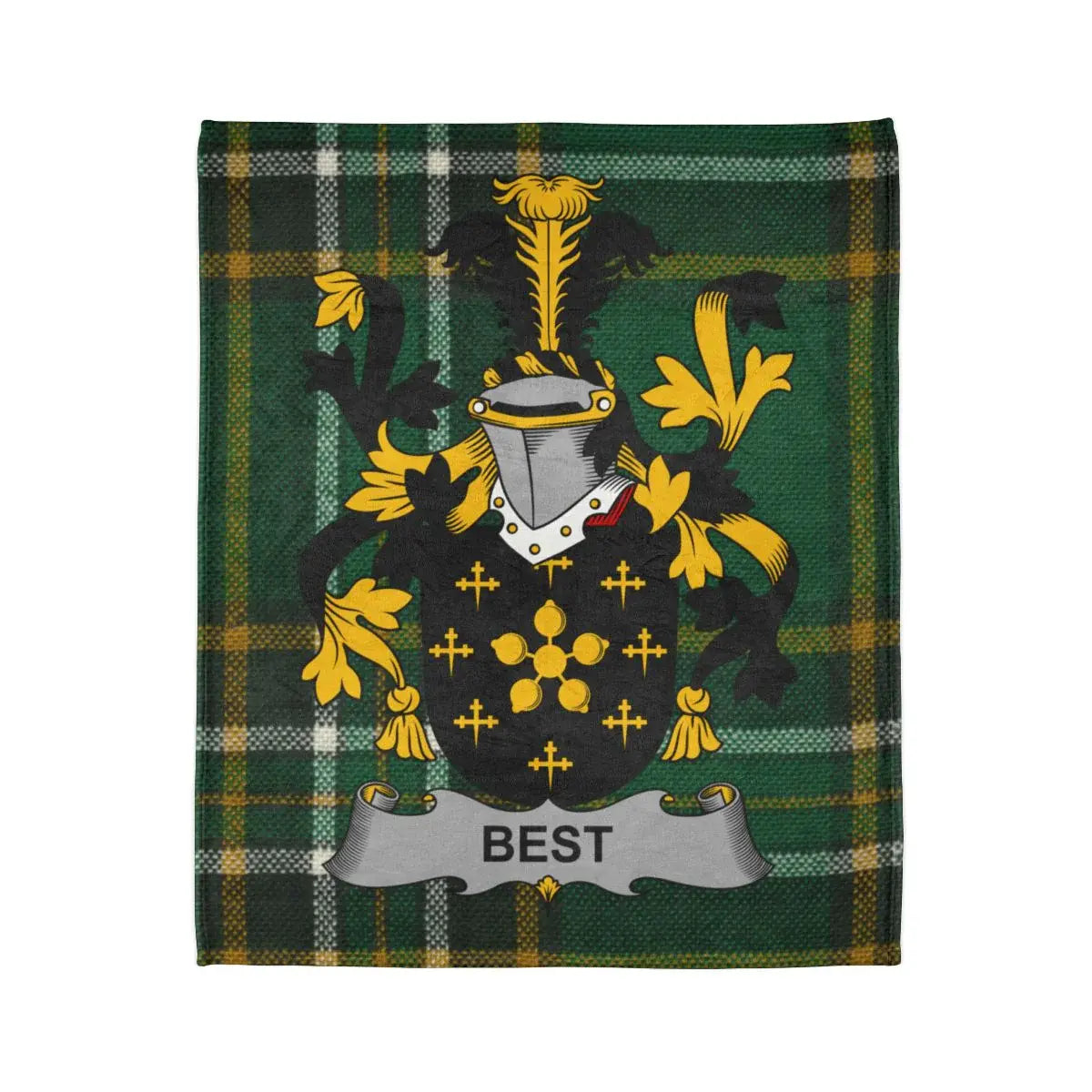 Personalized Family Crest Tartan Blanket Design