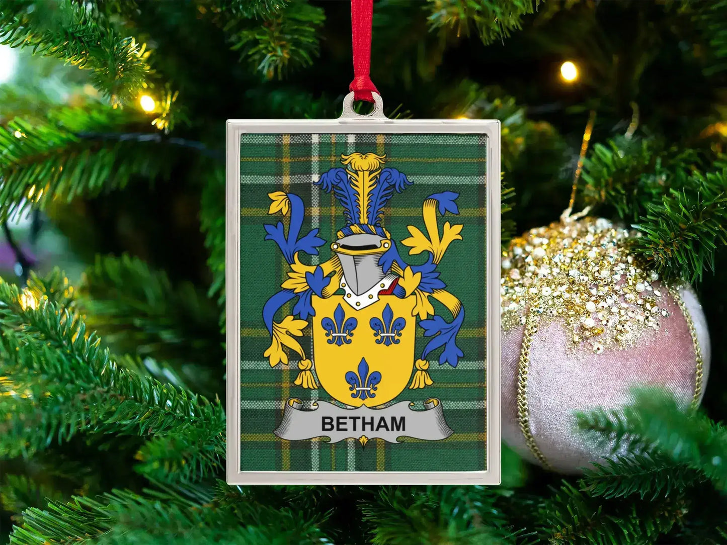 Betham Family Crest Christmas Tree Ornament product type