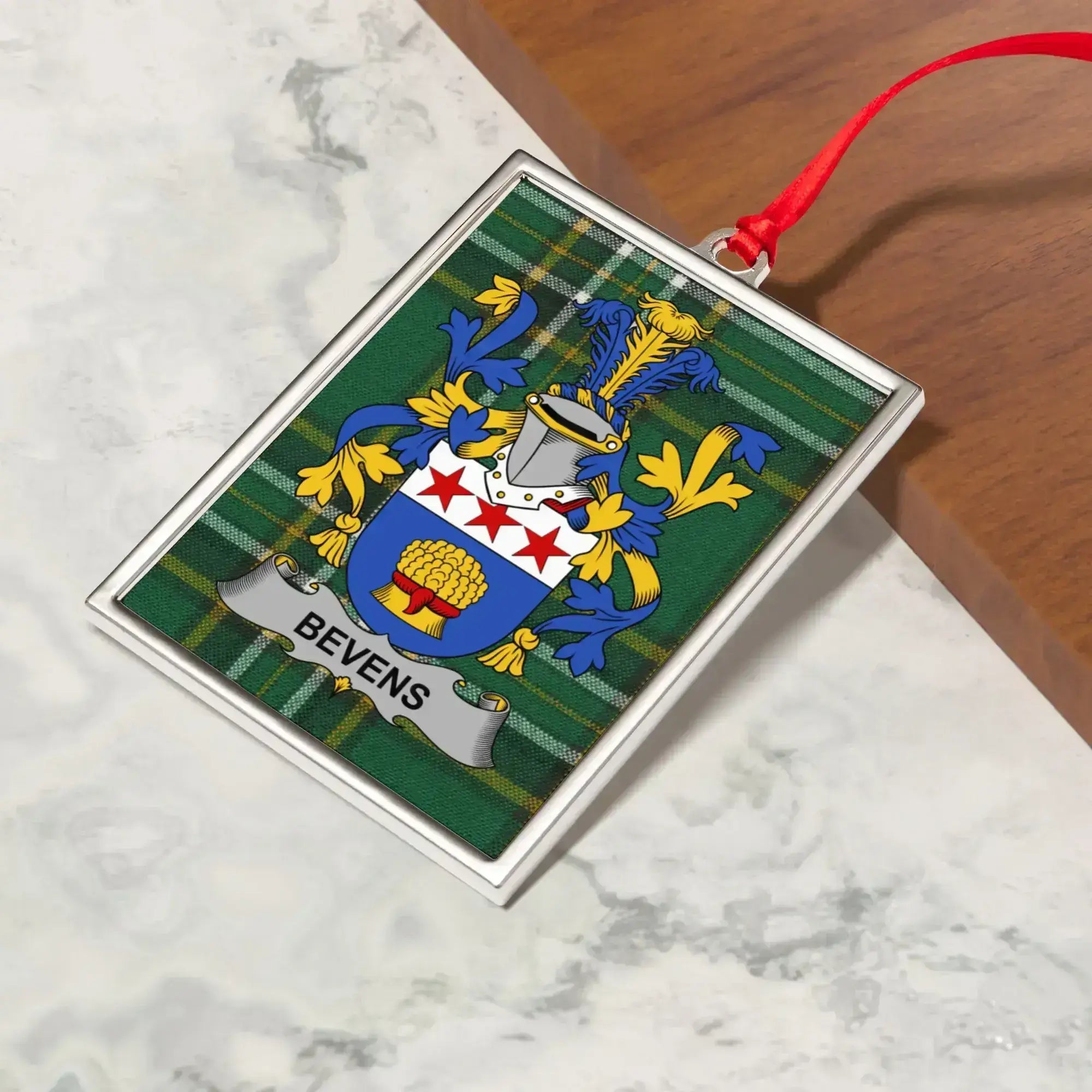 Family Crest Plaque with Bevens Coat of Arms product
