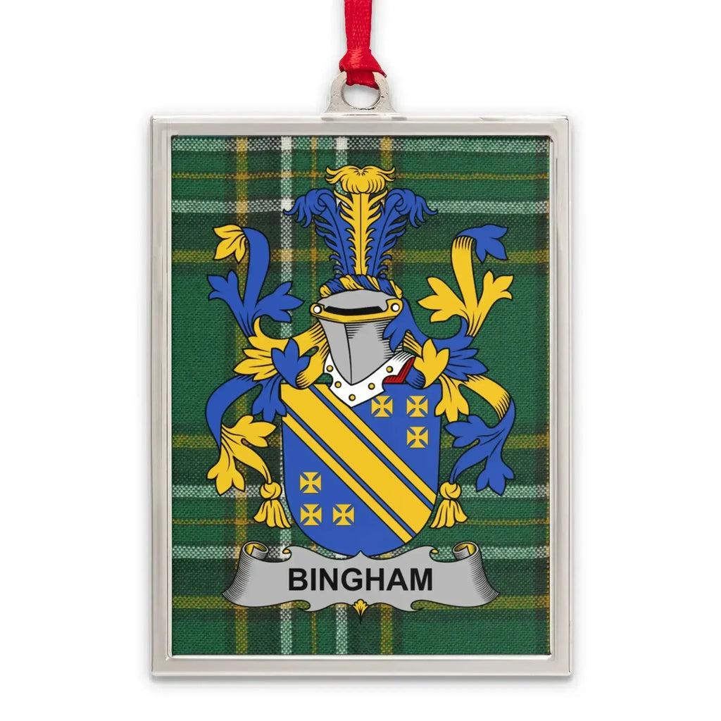 Bingham Family Crest Plaid Background Rectangular product