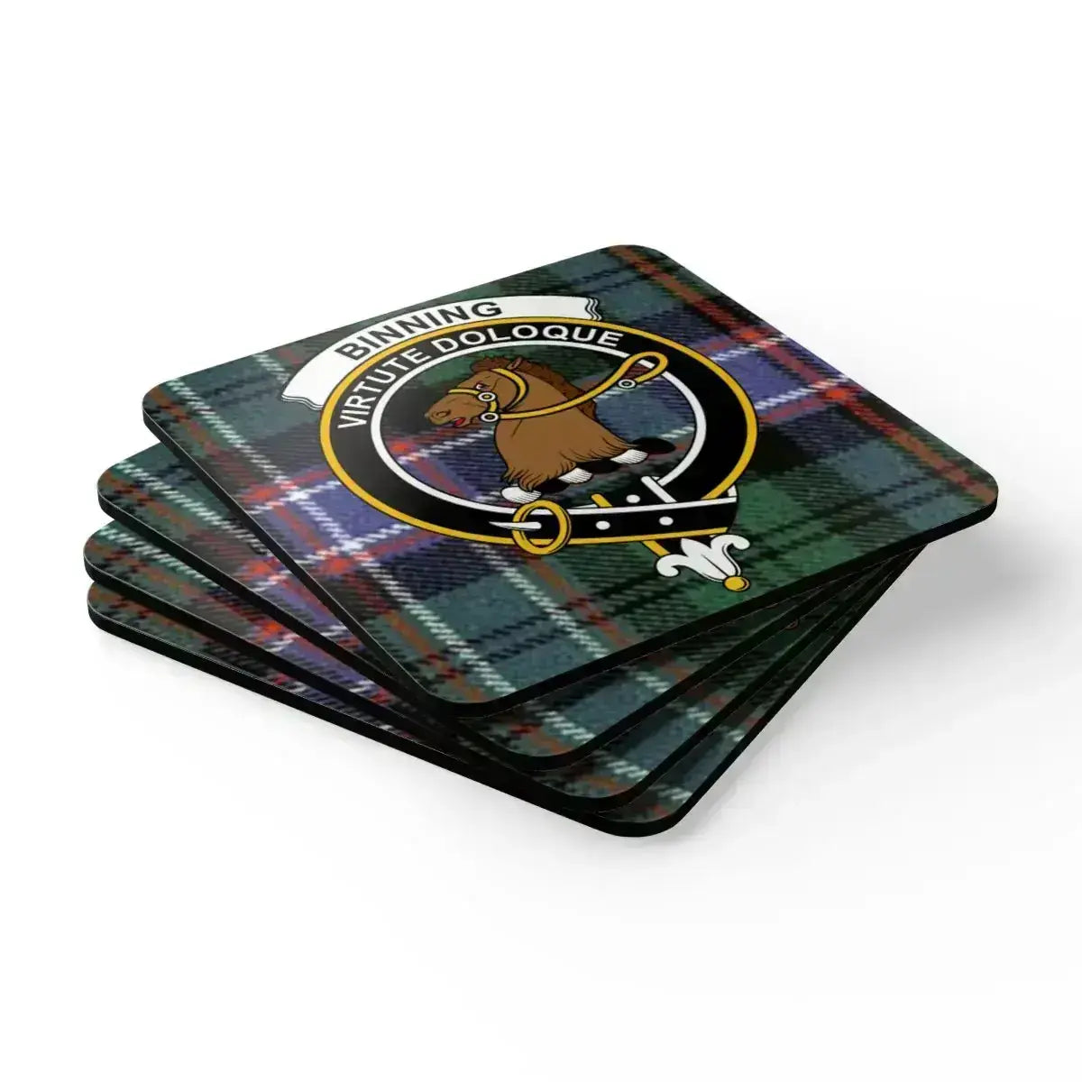 Binning Virtue Doloque Plaid Coasters product type
