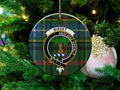 Bisset Tartan Crest Christmas Tree Hanging Ornament product